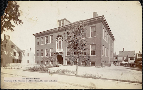 The Jackman School, a large brick building, where Gurney was a teacher.