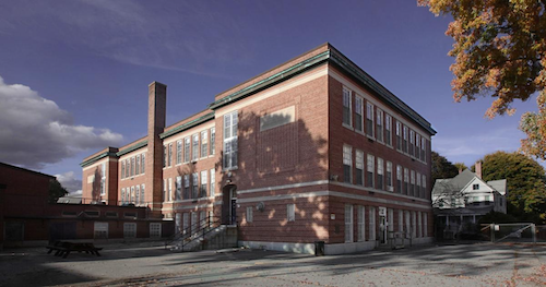 The Brown School, a large brick building with white trim, where Gurney was principal for 31 years.